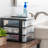 Plastic Stacking Desk Top 3-Drawer Storage Organizer for Kitchen Office Garage and Small Organization, Black