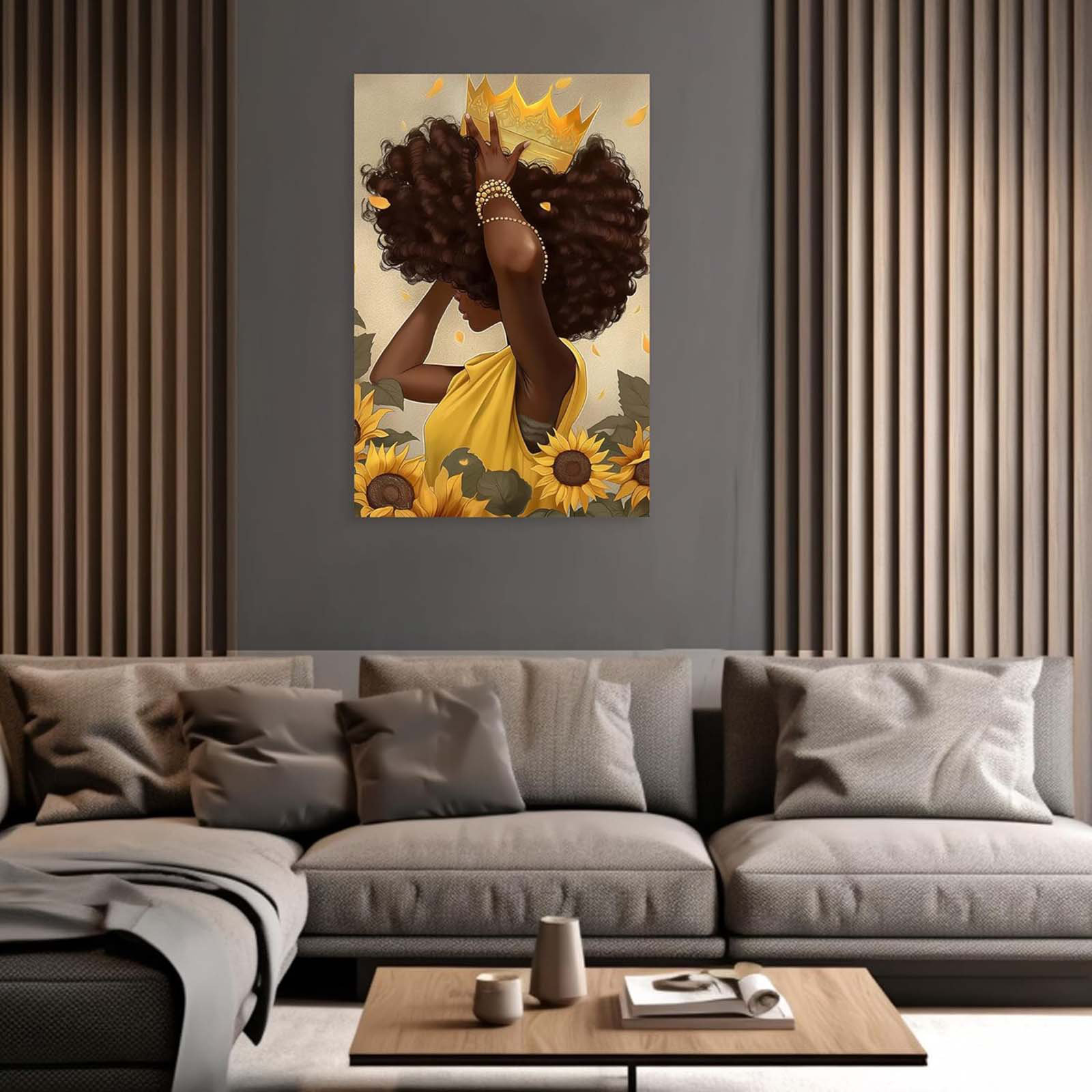 Dakota Fields African American Wall Art Woman Canvas Afro Black Girl ...