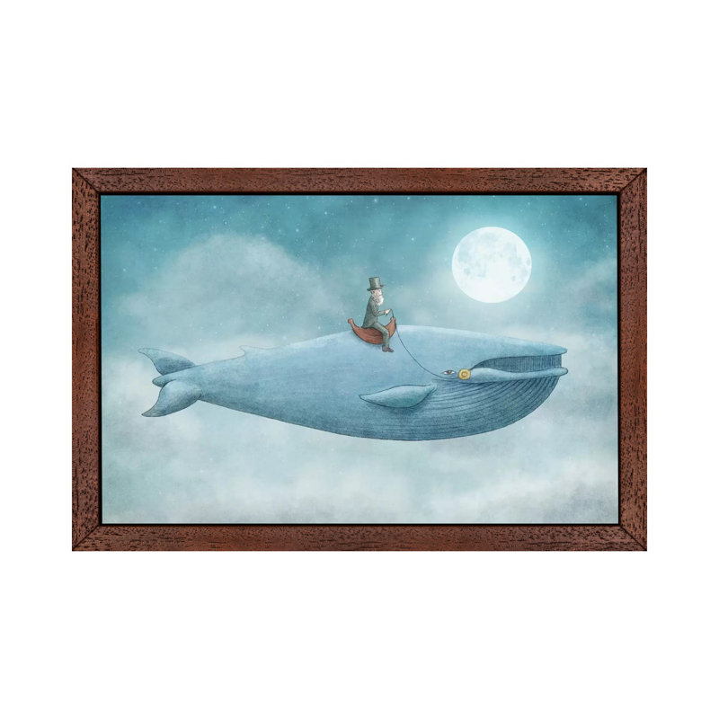 Whale Rider by Eric Fan - Print on Canvas, 152.5 cm H x 101.5 cm W, Brown Floater Framed Canvas