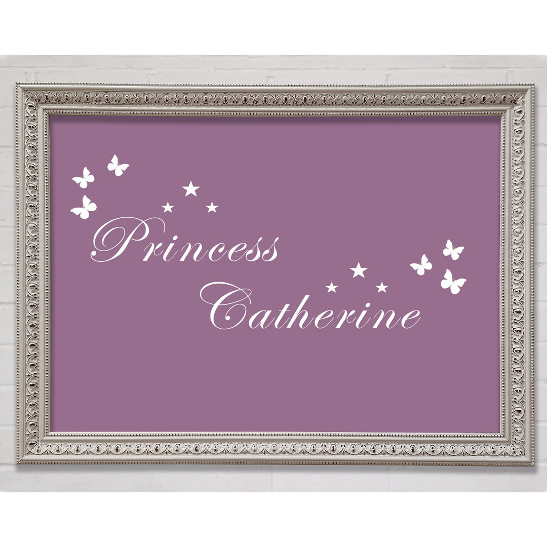 Girls Room Quote Your Own Name Princess Dusty Pink Gerahmter Druck