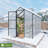 6X8ft Walk-In Outdoor Greenhouse With Polycarbonate Panels, Sturdy Aluminum Frame, Adjustable Vents, And UV Protection For Year-Round Planting