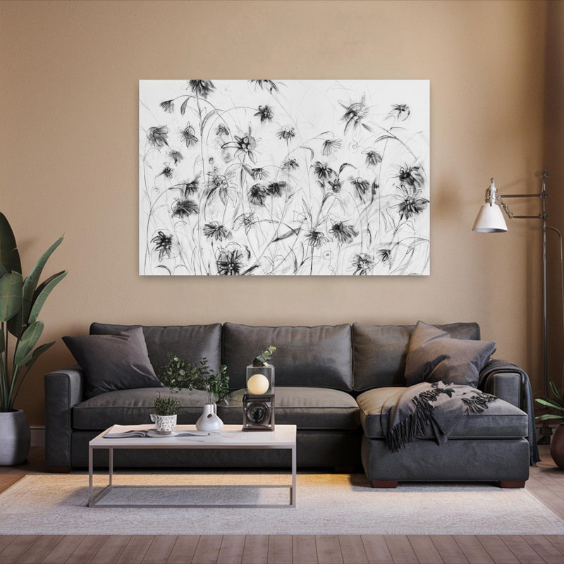Art abstrait Edelweiss, H 40 po x l 60 po