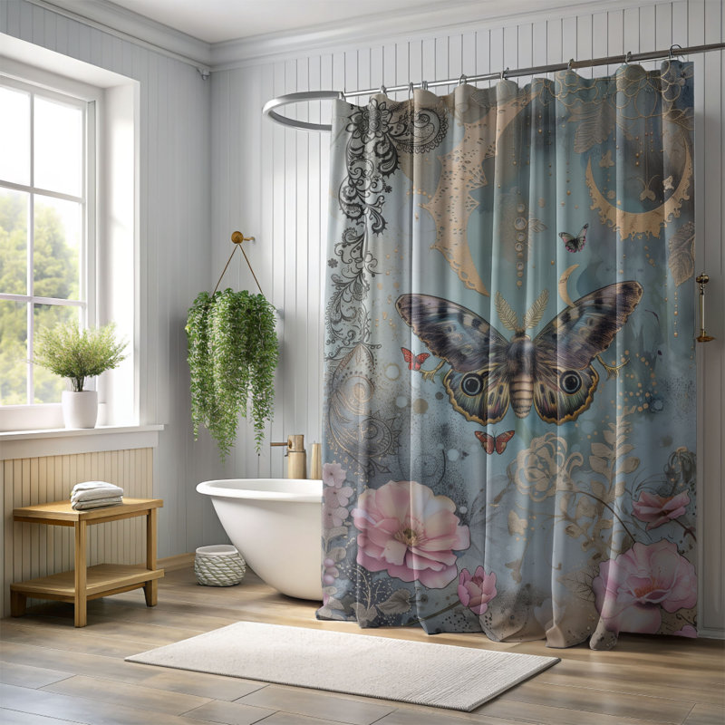 Mystic Journal - Rideau de douche standard 1 pièce, H 74 po x l 40 po