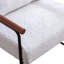 Chaise d'appoint moderne 26 po avec accoudoirs en bois massif Popkin