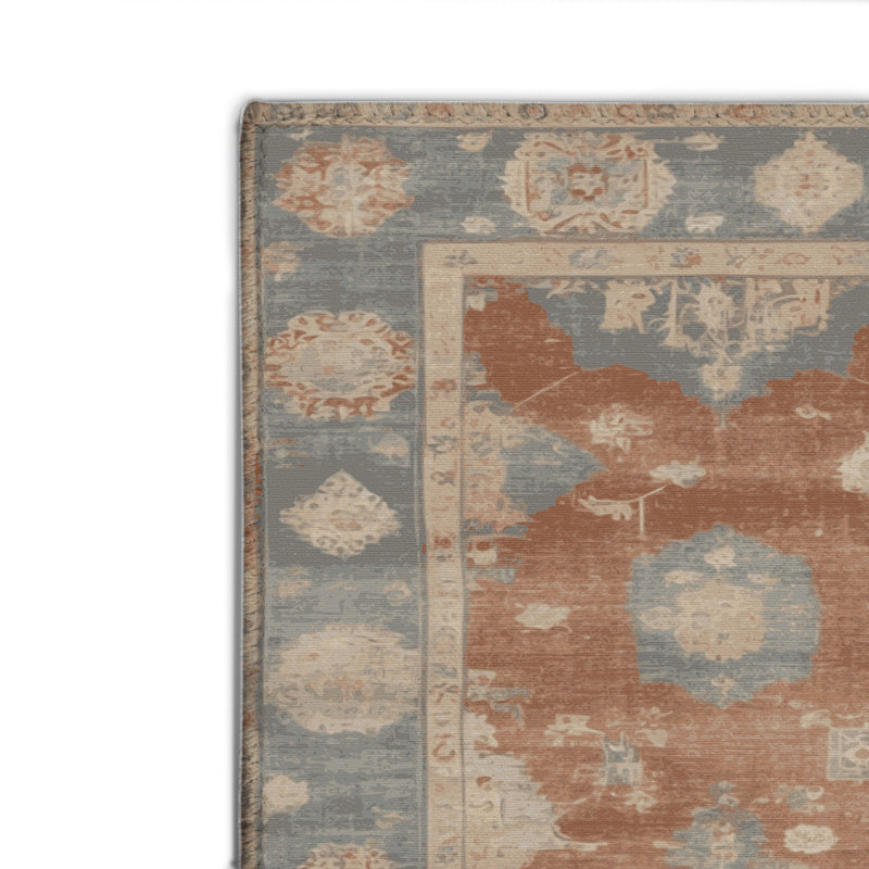 Overdyed Gray Indoor and Outdoor Area Rug, Rectangle 2' x 3'
