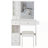 29.2" Small Space Left Drawer Desktop Vanity Table and Cushioned Stool-488029