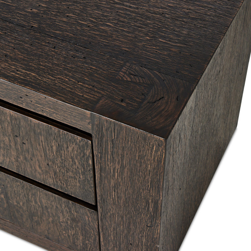Abaso 2 - Drawer Nightstand, Dark Brown