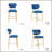 Bar Height Bar Stools Set Of 2, Velvet Ergonomic Modern Counter Stool With Back, Comfy Bar Chairs With Powder Sprayed Golden Metal Legs-449020732-449020726