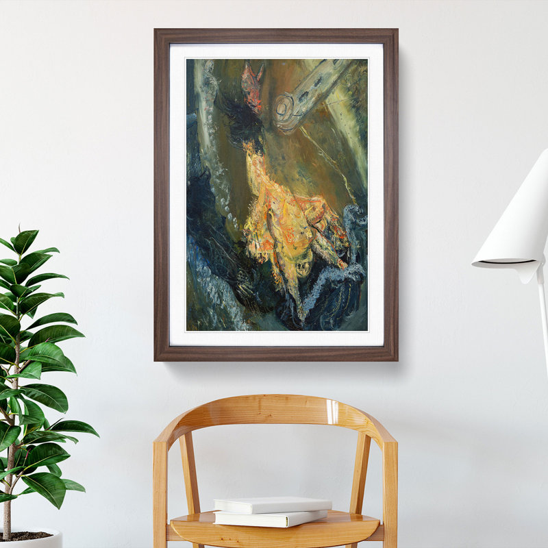Turkey Carcass by Chaim Soutine - Picture Frame Painting, Walnut, 48cm H x 36cm W x 2cm D