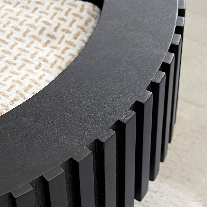31.49'' Nesting Round Wood Coffee Table With Storage, Black