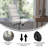 Mid-Back Executive Swivel Office Chair with Arms, and Transparent Roller Wheels-1784944219-1784944218