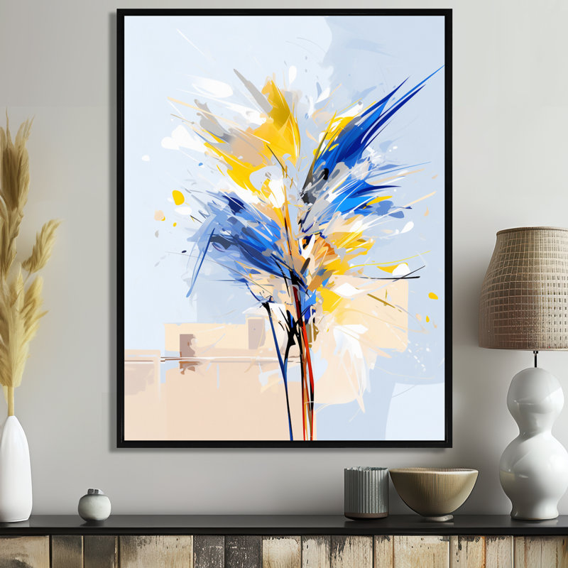 Urban Urban Tree - Plantes, fresque murale, H 20 po x l 12 po x P 1 po, Toile avec cadre flottant noir