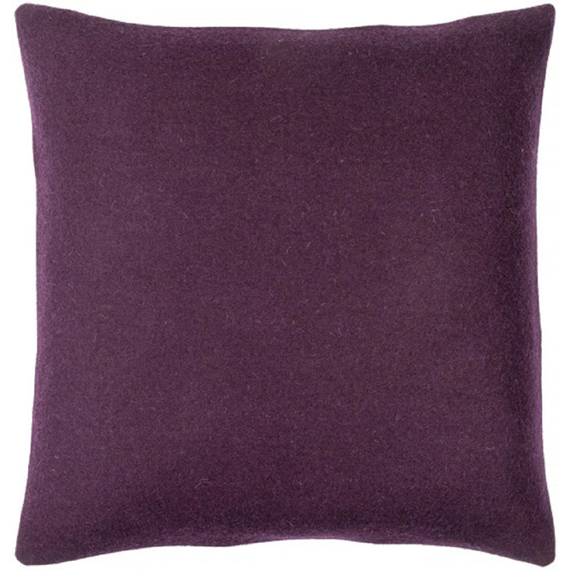 Alcona Wool Blend Throw Pillow, Purple, Pillow Cover Only - No Insert, 18" x 18"