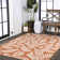 Carnearney Nevis Palm Frond Orange/Cream Indoor/Outdoor Rug