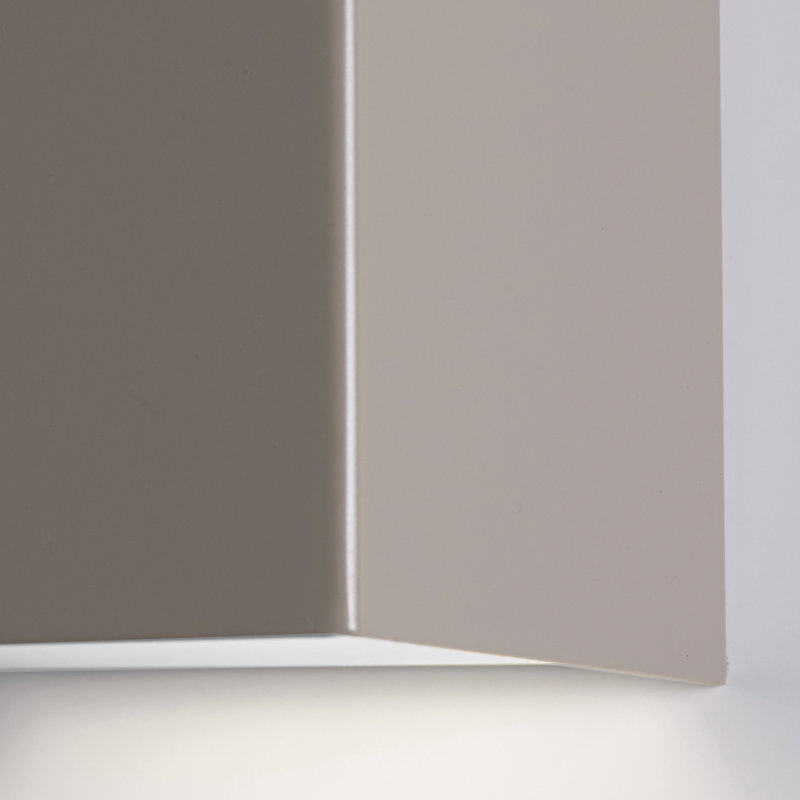 1 - Light LED Square/Rectangle Pendant, Sandy, 128cm H x 7cm W x 7cm D