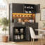 Armoire de rangement autoportante à 4 portes à texture ondulée pour la cuisine et la salle à manger-271260437-527803798-529476159