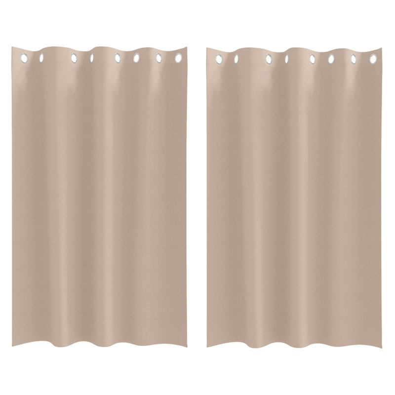 Tacorian Curtain Pair, 140cm Width x 175cm Drop, Taupe
