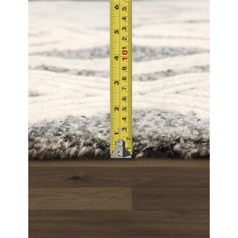 Ivory Elegance Hand-Tufted Wool Rectangular Area Rug 12' x 15'