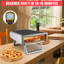 12 in Pizza Oven, Kitchen Appliances, Portable Wood Fire Pizza Oven, Outdoor Electric Pizza Maker with Dough Peel, Artisan Countertop Stove for Indoor Outdoor Camping Home