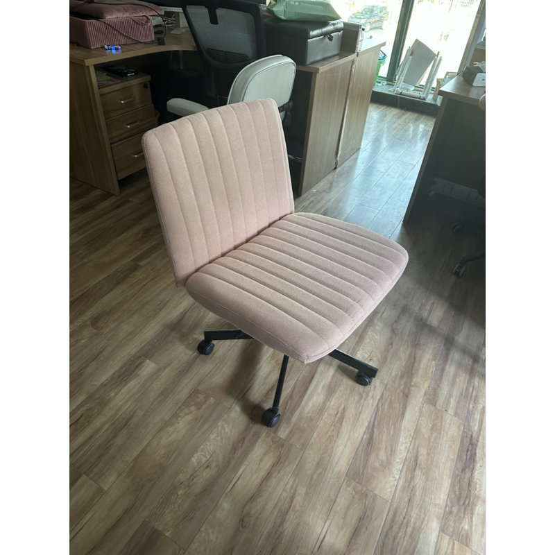 Fauteuil de bureau pivotant sans accoudoirs, Rose clair