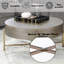 Table basse brun clair et champagne