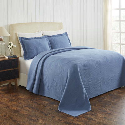 Ensemble de couvre-lit en coton 3 pièces Blue Nile Mills
