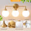 Luminaire de salle de bain à intensité variable avec abat-jour en verre opale lait 5,9 po Romale-336164281-344950977