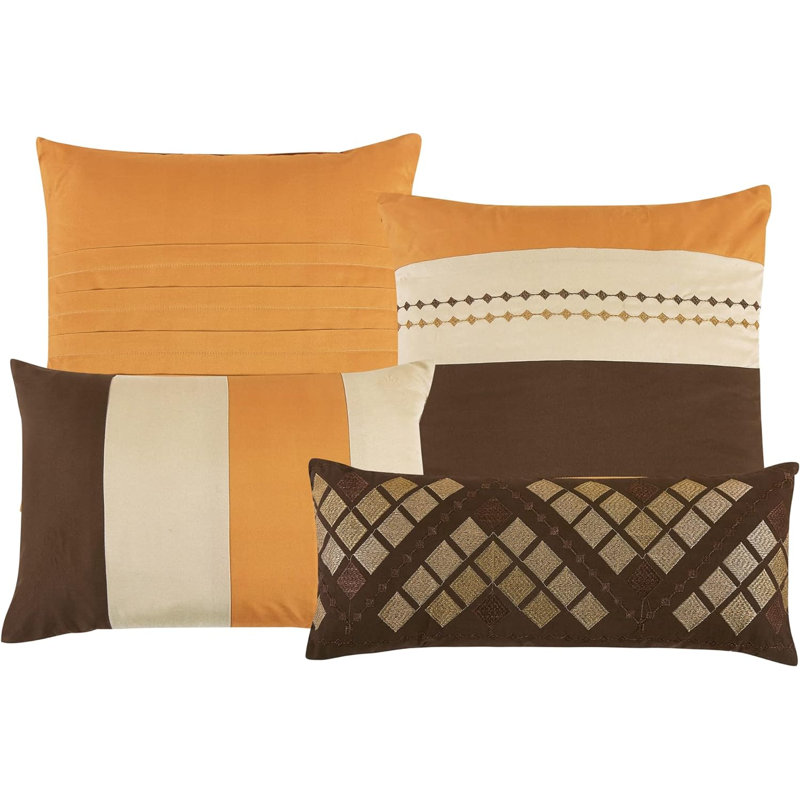 Polyester Geometric Shapes Comforter, Queen Comforter + 2 Queen Shams
