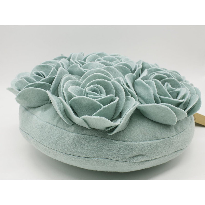 Floral Pillow Cover, Aqua