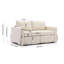Canapé modulaire moderne à 2 places modulaire, coussin de siège et de dossier amovible et lavable, housse en tissu de lin-223048459