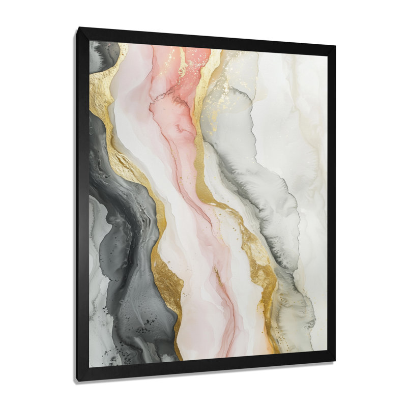 Symonds - Abstract Wall Decor, Noir, noir, noir, noir, H 20 po x l 12 po, Reproduction encadrée d'une seule photo