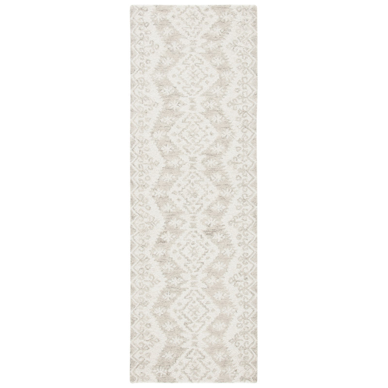 Tapis en laine du Sud-Ouest touffeté à la main Selvidge, Tapis de couloir 2 pi 3 po x 7 pi