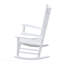 Chaise berçante en bois blanc