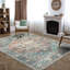 Tapis lavable antidérapant - bleu / vert / mandarine-1880823269