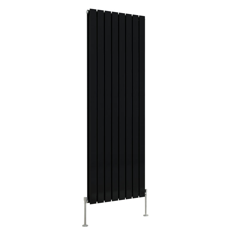 Vertical Double Flat Panel Radiators, Black, 1600cm H x 544cm W x 52cm D