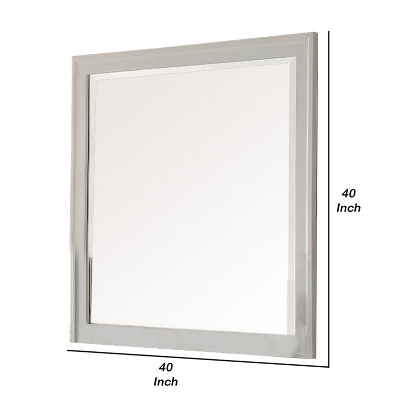 Wood Flat Wall Mirror