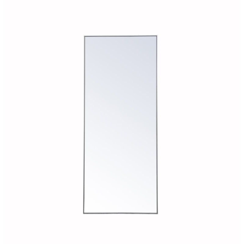 Sabine Metal Rectangle Wall Mirror, 72" x 30", Gray