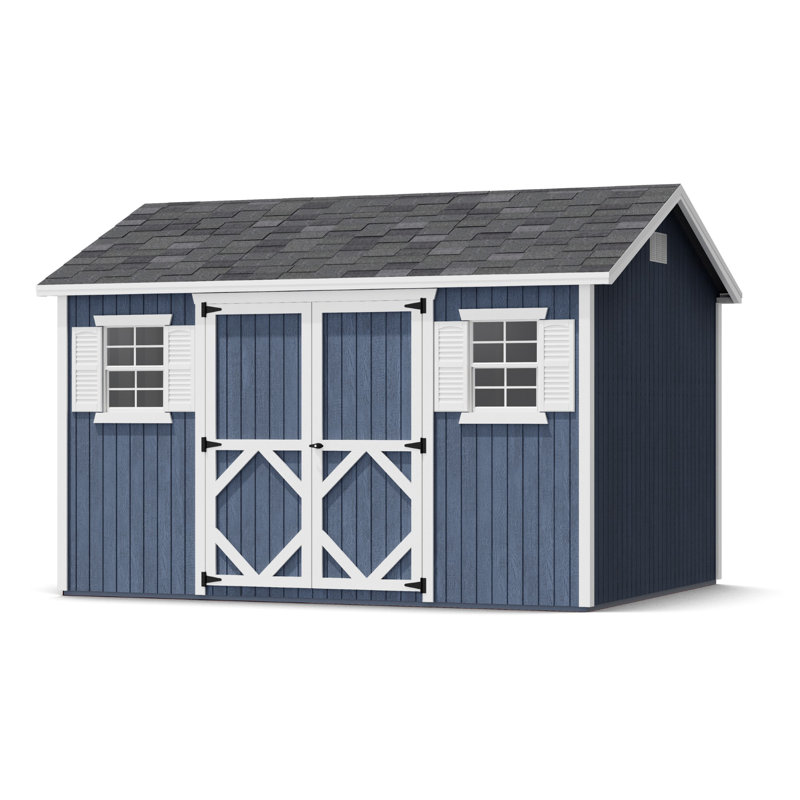 Classic Workshop Outdoor Wood Storage Shed, 10' x 12', Yes