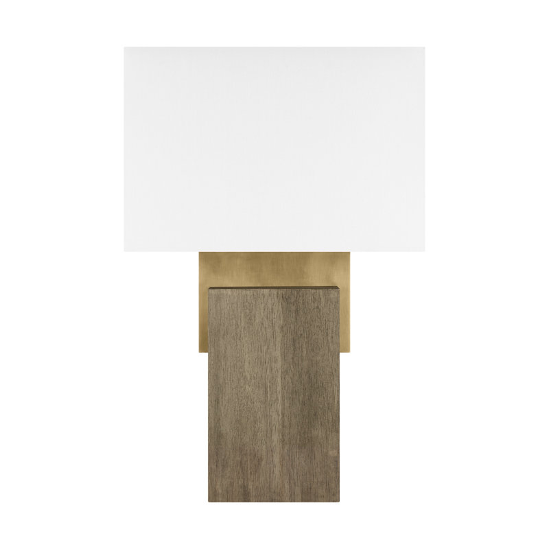 Slab Table Lamp, 25.9" H x 17" W x 10.5" D, Natural Brass