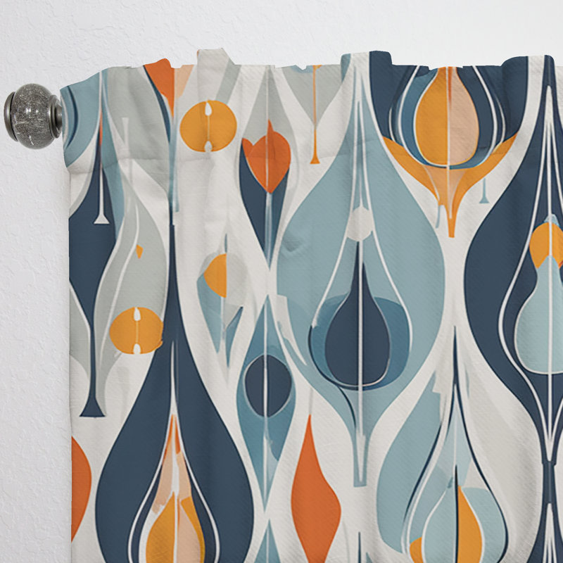 Elbert - Abstract Curtain - Room Darkening Abstract Curtain - 1 Panels, 52" W x 120" L