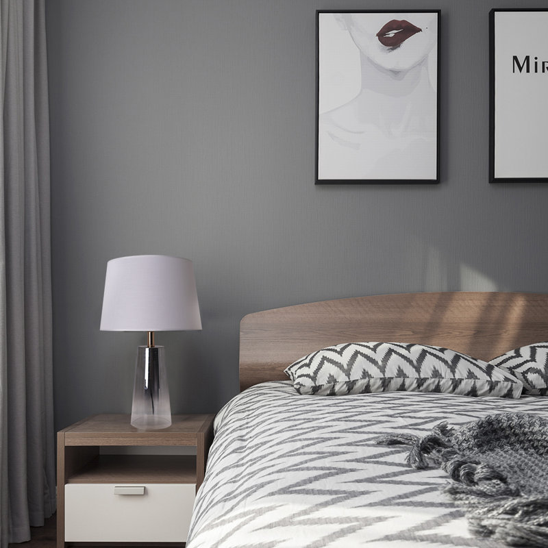 Glass Table Lamp, Gray