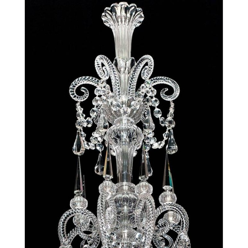 Lustre suspendu en verre fin de qualité fine, H 58 po x l 28 po x P 28 po, Gelé, Antique Nickel