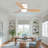 42-Inch Ceiling Fan With Light, Ultra-Slim Flush-Mount Design, 3 Abs Plastic Blades, Remote Control Included, 6-Speed Adjustment, Reversible Dc Motor, Quiet Operation, Ideal For Bedrooms, Indoor/Outdo