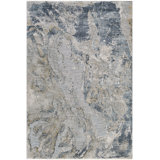 Batres Abstract Light Gray Area Rug