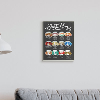 " Shot Menu Drink Recipes Fun Watercolor Styling "