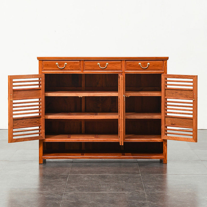 High quality solid wood home storage shoe cabinet, 38.58" H x 54.33" W x 15.35" D