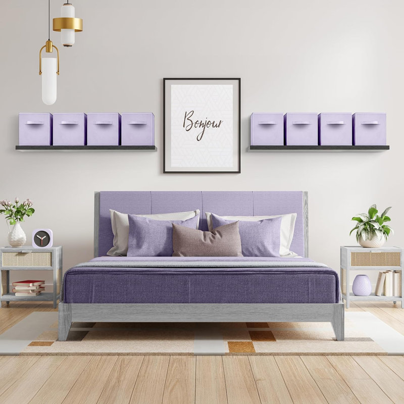 Bac de rangement en tissu Sorbus, Mauve