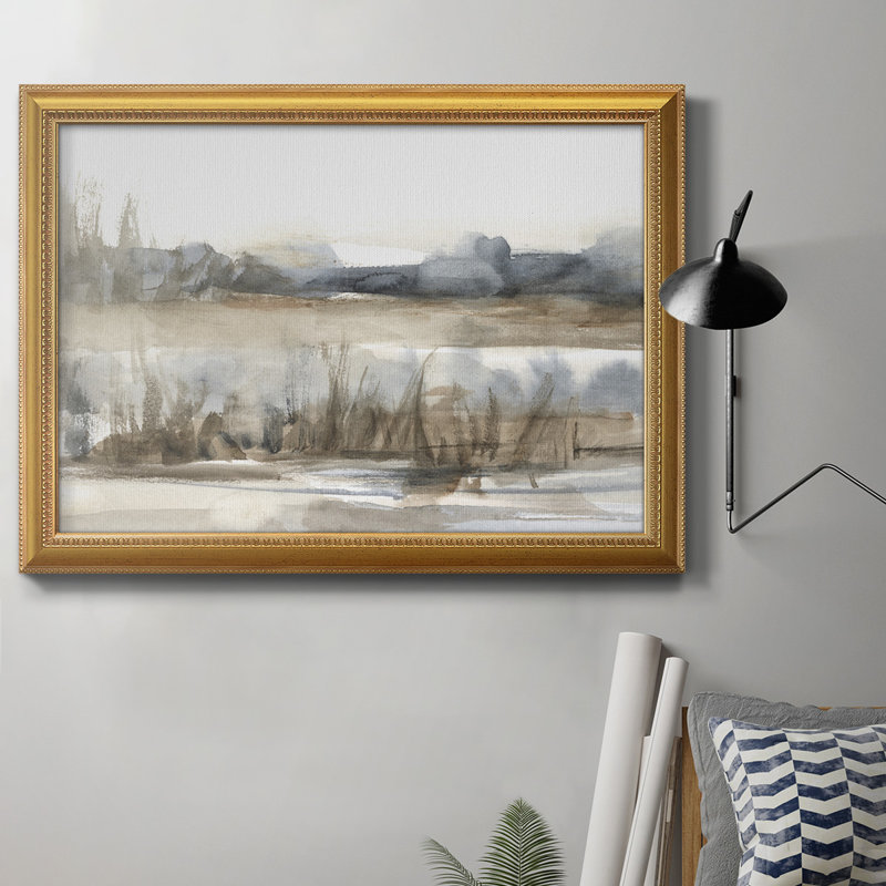 «Blue-Grey Marsh II», peinture sur toile encadrée