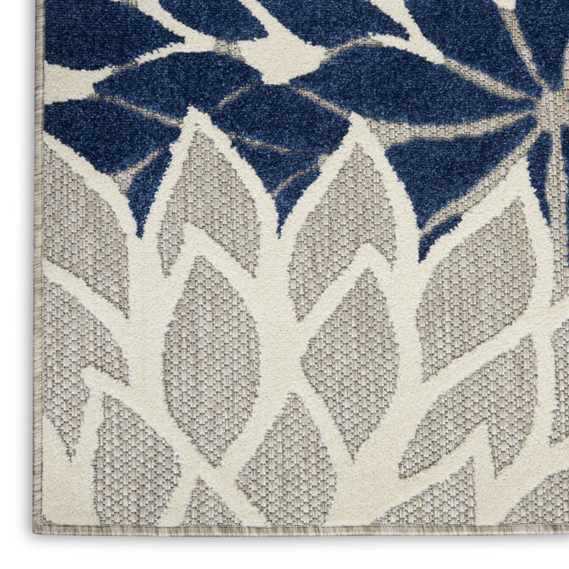 Floral Area Rug, Rectangle 107 x 168cm