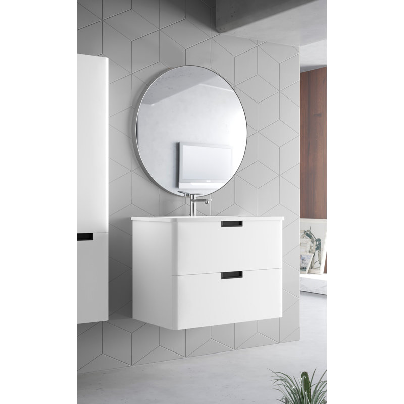 Miroir mural décoratif, Argent, 30 po x 30 po